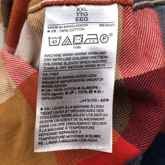 Old Navy Flannel Shirt Mens Size XXL Multicolor Regular Fit All Cotton Country - Picture 6 of 8